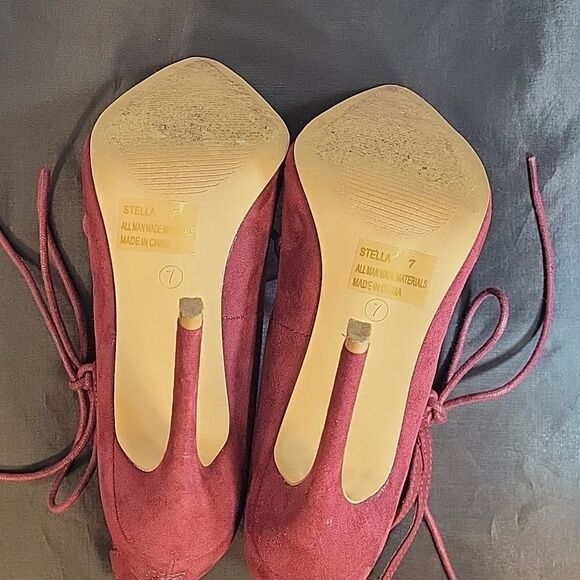 CHARLOTTE RUSSE POINTED TOE CROSS LACE UP CLOSURE HIGH HEEL STILETTOS PUMP SHOGE - Picture 13 of 15